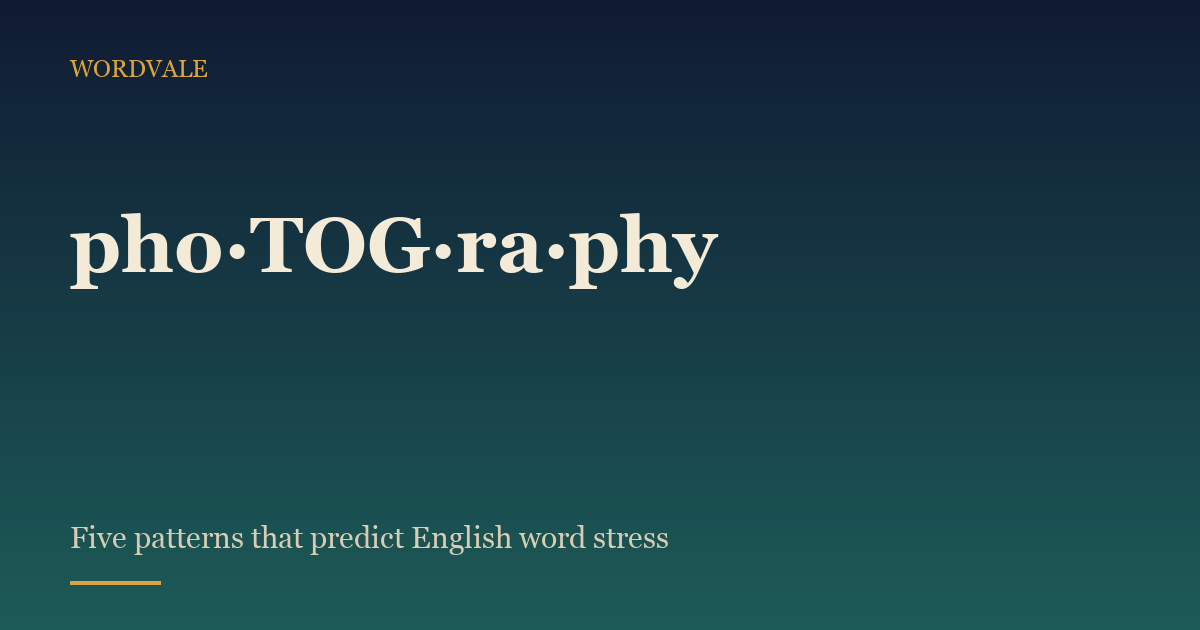 Where to put the stress in an English word