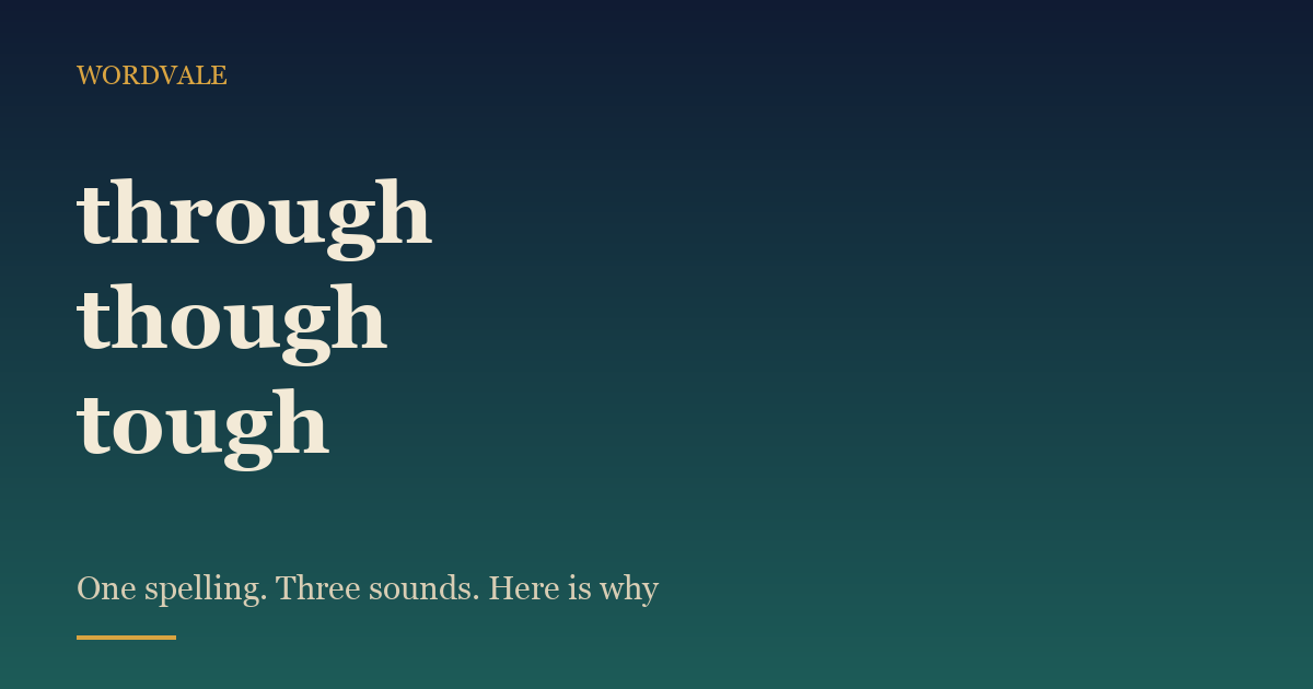 Why English spelling lies about pronunciation